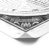 Schwarz-Weiß-Weltkarte (1672) Poster (Ecke)