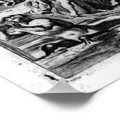 Schwarz-Weiß-Weltkarte (1690) Poster (Ecke)