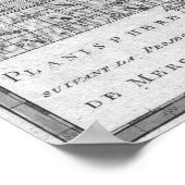 Schwarz-Weiß-Weltkarte (1780) Poster (Ecke)