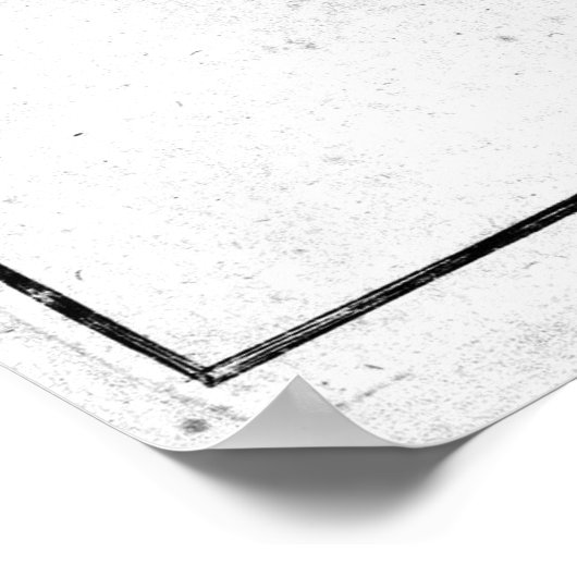 Schwarz-Weiß-Weltkarte (1782) Poster (Ecke)