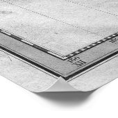 Schwarz-Weiß-Weltkarte (1801) Poster (Ecke)