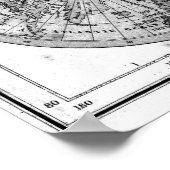 Schwarz-Weiß-Weltkarte (1872) Poster (Ecke)