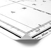 Schwarz-Weiß-Weltkarte (1901) 2 Poster (Ecke)