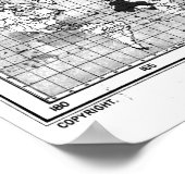 Schwarz-Weiß-Weltkarte (1918) Poster (Ecke)