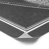 Schwarz-Weiß-Weltkarte (1922) Inverse Poster (Ecke)