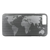 Schwarz-Weiß-Weltkarte Case-Mate iPhone Hülle (Rückseite (Horizontal))