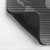 Schwarz-Weiß-Weltkarte Mousepad (Ecke)