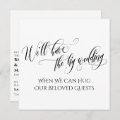 Schwarz-weiß, wenn wir dich umarmen können einladung (Vorne/Hinten)