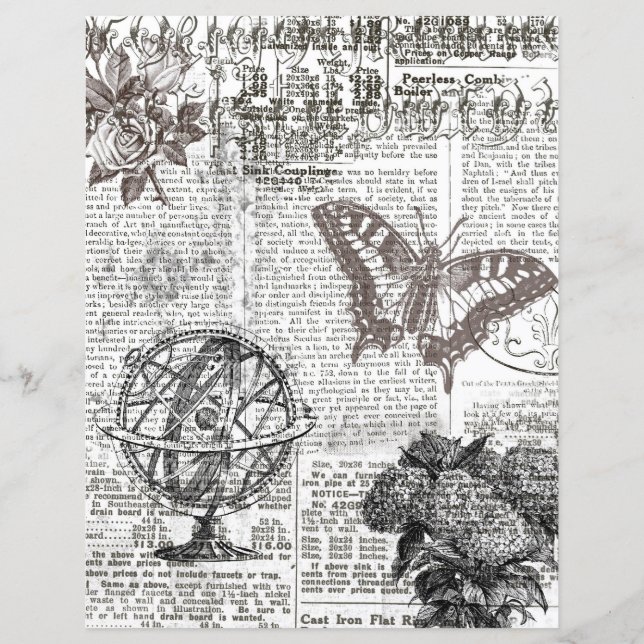 Schwarz-Weiß-Werbebroschüre (Rückseite)