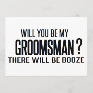 Schwarz-Weiß werden Sie mein Trauzeuge sein? Einladung