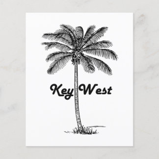 Schwarz-Weiß-West-Florida- und Palmdesign Flyer