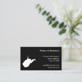 Schwarz-Weiß-West-Virginia Visitenkarte (Stehend Vorderseite)