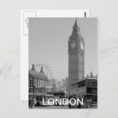 Schwarz-Weiß-Westminster-London-Postkarte Postkarte (Vorne/Hinten)