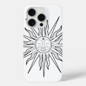 Schwarz-Weiß-Whimsical Sun-Himmelsastrologie Case-Mate iPhone Hülle (Rückseite)