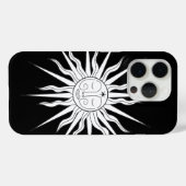 Schwarz-Weiß-Whimsical Sun-Himmelsastrologie Case-Mate iPhone Hülle (Rückseite (Horizontal))