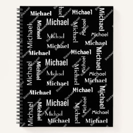 Schwarz-Weiß-Wiederholungsklasse für Vor- und Nach Notizblock