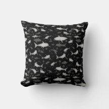 Schwarz-Weiß-Wiederholungsmotiv | Shark Pattern