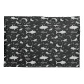Schwarz-Weiß-Wiederholungsmotiv | Shark Pattern Kissenbezug (Rückseite)