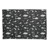 Schwarz-Weiß-Wiederholungsmotiv | Shark Pattern Kissenbezug (Vorderseite)