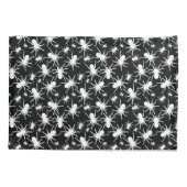 Schwarz-Weiß-Wiederholungsmotiv | Spinnmuster Kissenbezug (Rückseite)