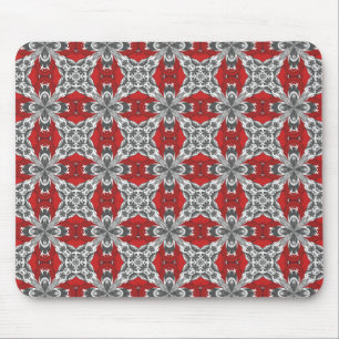 Schwarz-Weiß-Wiederholungsmuster Mousepad