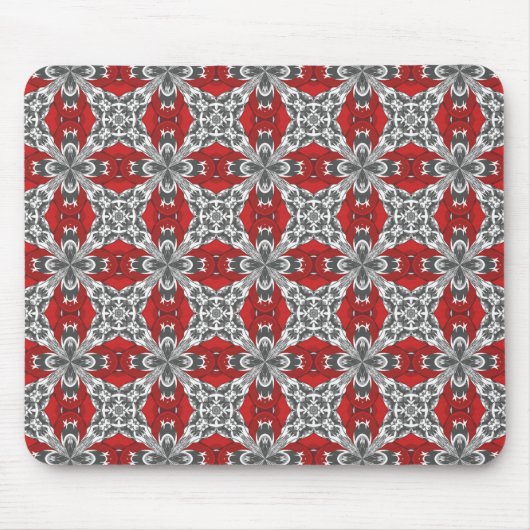 Schwarz-Weiß-Wiederholungsmuster Mousepad (Vorne)