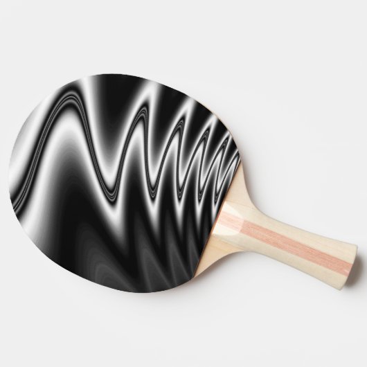 Schwarz-Weiß-Wiggle Tischtennis Schläger (Seitenansicht)