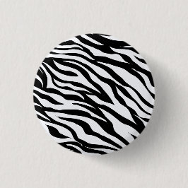 Schwarz-Weiß-Wild-Zebra-Safari-Tierausdruck Button