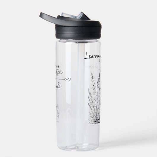 Schwarz-Weiß-Wildblume Wasserflasche lernen Trinkflasche (Rechts)