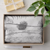 Schwarz-Weiß-Wildblumen3 für Dekoupage oder Gesche Seidenpapier (Geschenk)