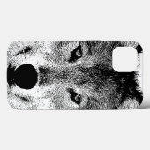 Schwarz & Weiß-Wildwolf-Augen Case-Mate iPhone Hülle (Rückseite (Horizontal))