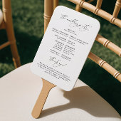 Schwarz & Weiß Willkommen Hochzeitsprogramm Handfä Fächer