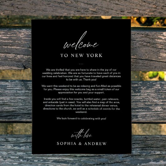 Schwarz & Weiß Willkommenstour Danke Karte