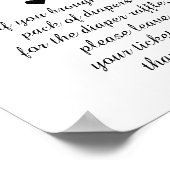 Schwarz-Weiß-Windeln Poster (Ecke)