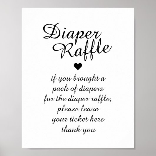 Schwarz-Weiß-Windeln Poster (Vorne)