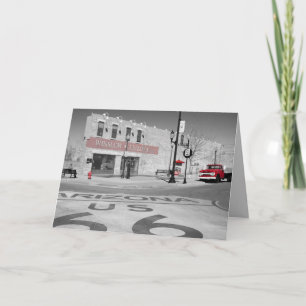 Schwarz-Weiß-Winslow-Arizona-Fotovorlage Karte