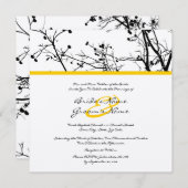 Schwarz-Weiß-Winter-Baum Einladung zum Hochzeitsfe (Vorne/Hinten)
