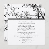 Schwarz-Weiß-Winter-Baum Einladung zum Hochzeitsfe (Vorne/Hinten)