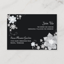 Schwarz-Weiß-Winter-Hochzeit-Empfang