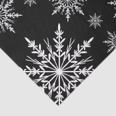 Schwarz-Weiß-Winter-Schneeflocken Seidenpapier (Ausschnitt)