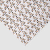 Schwarz-weiß Winter Snowman Weihnachten Seidenpapier (Ausschnitt)