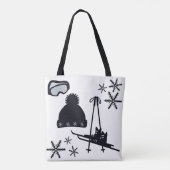 Schwarz-Weiß-Winterdesigns. Tasche (Rückseite)