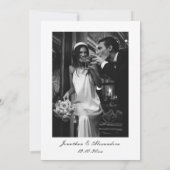 Schwarz-Weiß-Winterhochzeit Einladung (Rückseite)