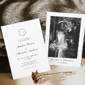 Schwarz-Weiß-Winterhochzeit Einladung