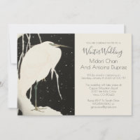 Schwarz-Weiß-Winterhochzeit | White Heron