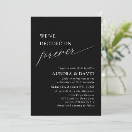 Schwarz & Weiß Wir haben uns für ewige Hochzeit en Einladung