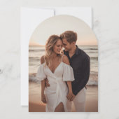 Schwarz & Weiß Wir haben uns für ewige Hochzeit en Einladung (Rückseite)