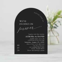 Schwarz & Weiß Wir haben uns für ewige Hochzeit en Einladung