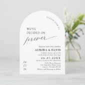 Schwarz & Weiß Wir haben uns für ewige Hochzeit en Einladung (Stehend Vorderseite)