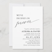 Schwarz & Weiß Wir haben uns für ewige Hochzeit en Einladung (Vorderseite)